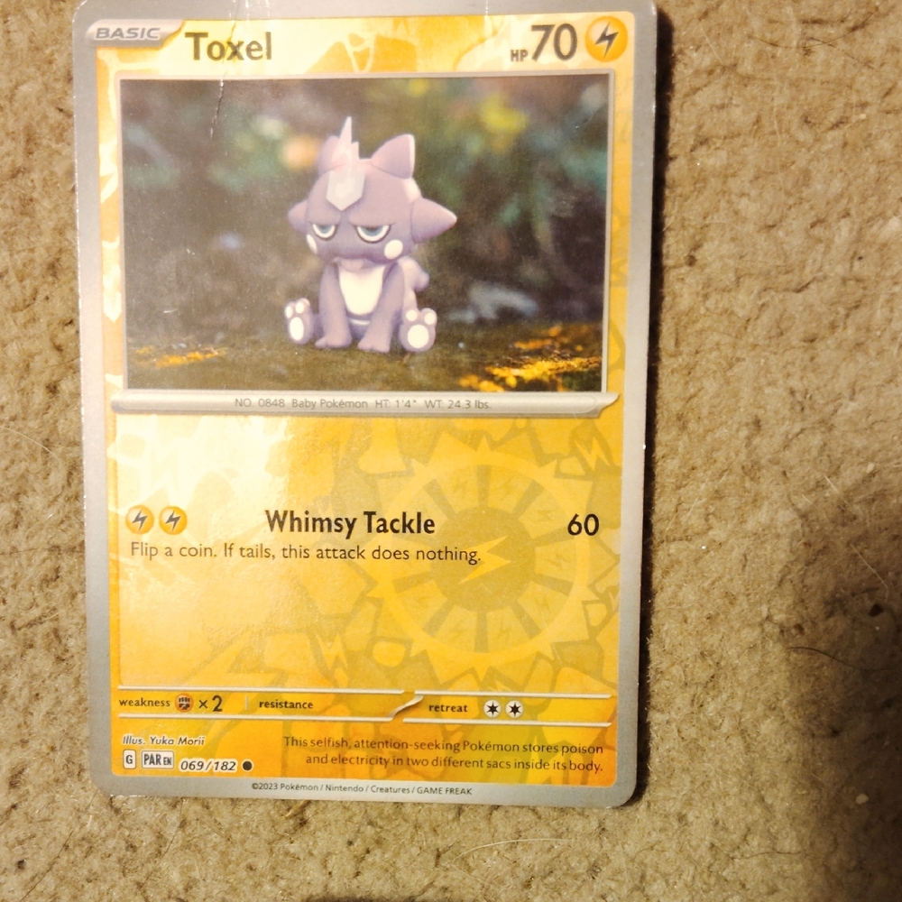 Pokemon Toxel Card